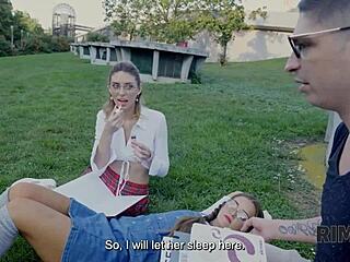 rim4k detailed ass licking on the sofa with european couple, blonde beauty rimming fetish