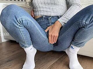 hey stepmom, why's your tight wet leggings squirting so much tonight?