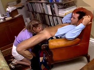 Michelle Michaels handles an office meeting that turns into a surprising facial encounter.