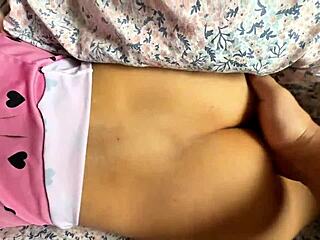 Watch this amateur couple bent over in doggystyle? Morning sex with tight pussy and orgasm from husband.