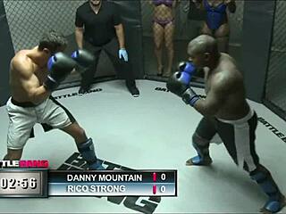 Hot black busty girl gets banged by danny mountain's monster cock.