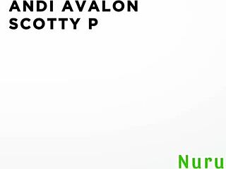 Wow, busty blonde Andi Avalon handles monster BBC in nuru massage!