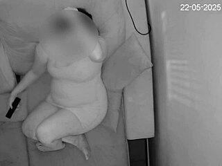 i caught my wife masturbating to porn while i was at work, her wet pussy hidden and chubby