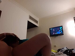 girlfriend fucked hard in mouth and pussy with cum in hotel lesbian scene
