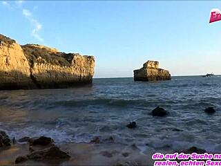 Nie mogę oprzeć się tej słodkiej niemieckiej nastolatce 18+ na plaży