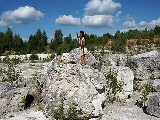 Whoa! Check Out This Topless Dance in a Quarry!