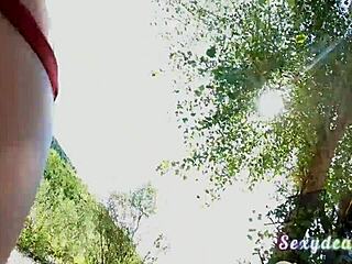 wild and wet pov adventure with sexydeas shaking her ass by the lake