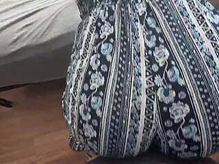 Cute Babe Bounces Big Ass on Cock While Dressed.