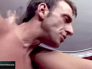 beautiful brunette gets fucked in ass and pussy