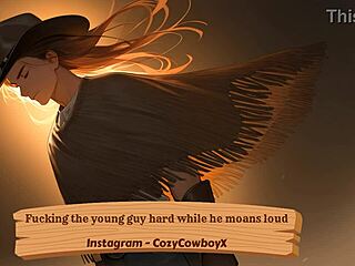 fucking that young guy hard as he moans loud