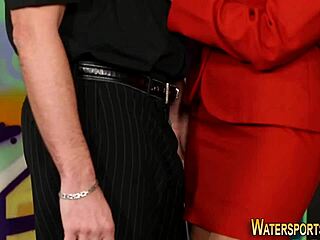 Old Slut In Clothes Gets Deepthroat Golden Shower Cumshot