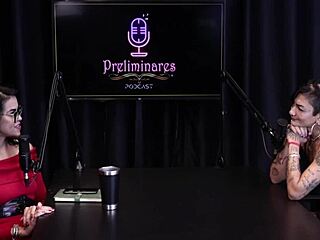 Redhead latina strips in lingerie outdoors