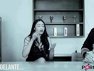 Brunette Latina Cirse Flores Exposes Raw Sex Truths in Casting Blowjob