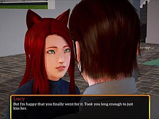 My new family episode with a brunette babe