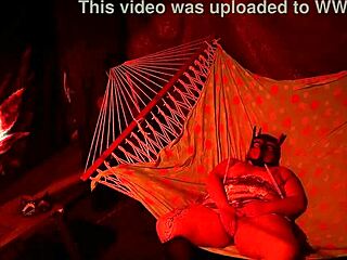 Getting Frisky In A Tent Fingering Her Wet Hole In A Hammock