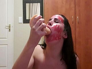 Self Punish Pissing Slapping Gagging with Dirty Talking