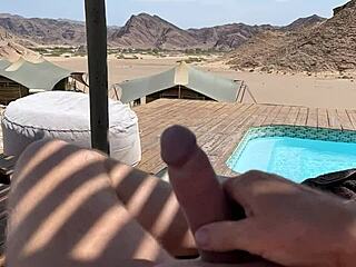 Ever seen a massive cumshot explode in the middle of a desert?