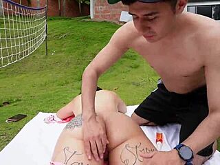 Man, this horny Latina milf got me pounding her outdoors real hard