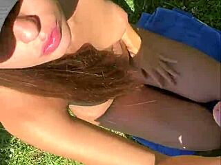 Outdoor yoga blowjob with teen 😏