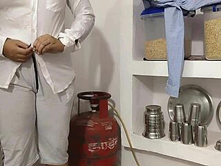 목장에서 인도 여친과 부엌에서 빠른 거친 박음