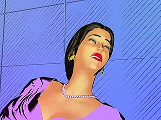 Step-son catches step-mother touching herself in bathroom.