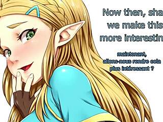 Princess Zelda guides jerk off instructions in translation