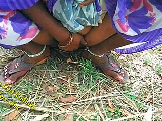 Indian couple fucking outdoor in jungle.