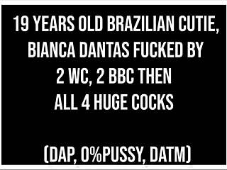 Brazilian Cutie Bianca Dantas Takes Two BBCs in Toilet