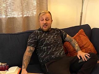 Masked cat burglar in catsuit ties up milf for control