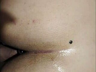 Latina plays with toy for first anal time