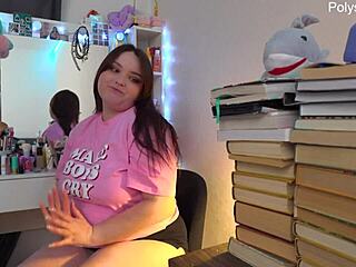 Russian actress shoots solo backstage video