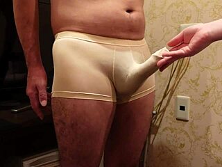 Weak Cock Rubbed Roughly on Glans for Hours Until Cumshot