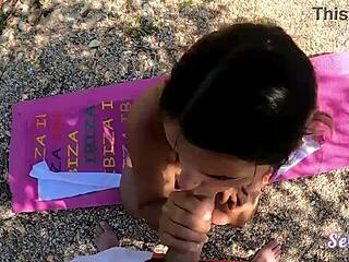 Steamy shoreline pov with SexyDea’s wet pussy and ass shaking