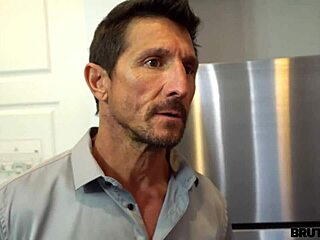 lexi lore gets bent over by horny stepdad for close-up blowjob and cumshot