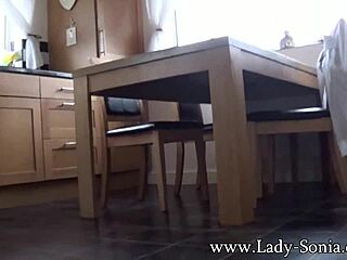 Mrs. Scarlet! Kitchen Voyeur Action!