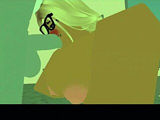 Školní nerd cucá a dostává drcení v koupelně Roblox scény