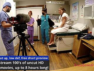 nova maverick as the new nurse in close-up pussy scenes with gloves and long hair