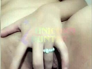 Curvy Latina Fingers Ass and Pussy on Bed Hard