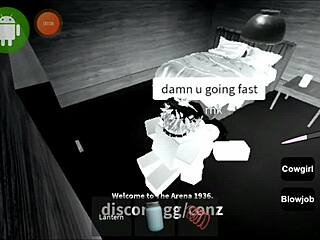 roblox whore with a big ass gets into some naughty action for fun