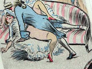 Vintage erotic art tells a captivating story of sensual antique charm