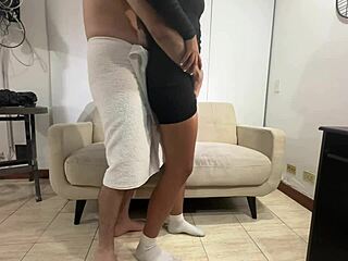 Real Amateur Brunette Sucks in Sheer Uncensored POV Action