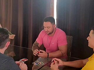 My husband invited friends for cards, I fucked all 3