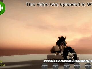 roblox whore with a big ass gets into some naughty action for fun