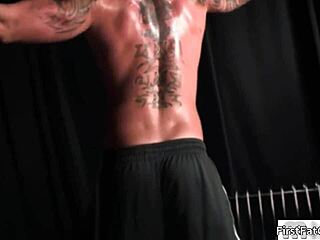 Super Stud Gets His First Gay Bigcock Gay Sex With Fucking And Anal!