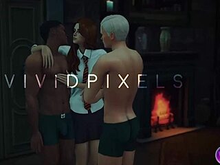 Hermione gets double penetrated in threesome