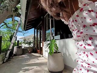 Ana Rothbard Gets Her Asshole Fucked In The Backyard.