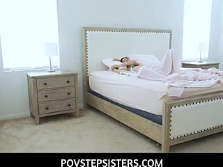 pov stepsister avery cristy eagerly slobbers on her stepbrother's throbbing big prick