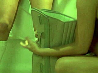 the blonde skinny lesbos try the sybian then go for sixty nine action