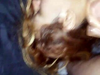 She receives a cum facial