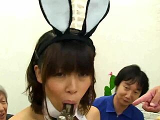 Cute Japanese Slut Saki Aimi Gets Fucked by Masters in Creampie Group Action